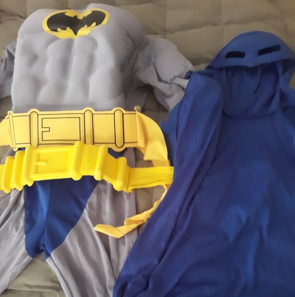 Boys Batman Halloween Costume Large Muscles Gray - Picture 3 of 3